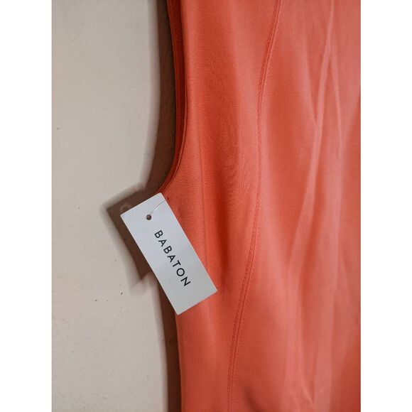Aritzia Babaton Miguel Sheath Dress Womens Size 00 NWT Coral Beach Pink Peach - Picture 5 of 15